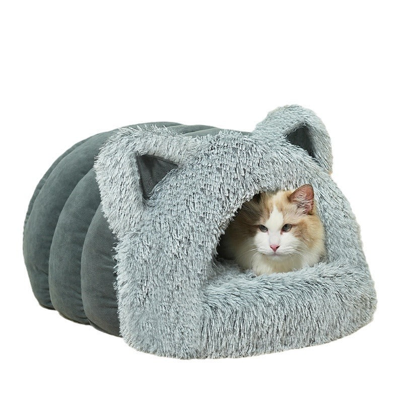 Cat Dog Bed Plush Cat Ears Decoration