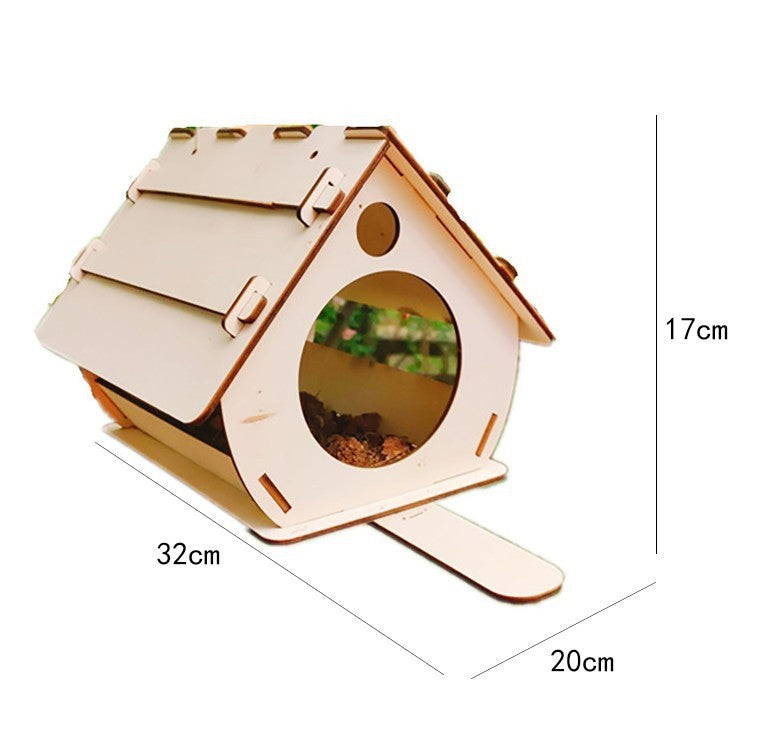 Hanging Wooden Bird Feeder Garden Decoration