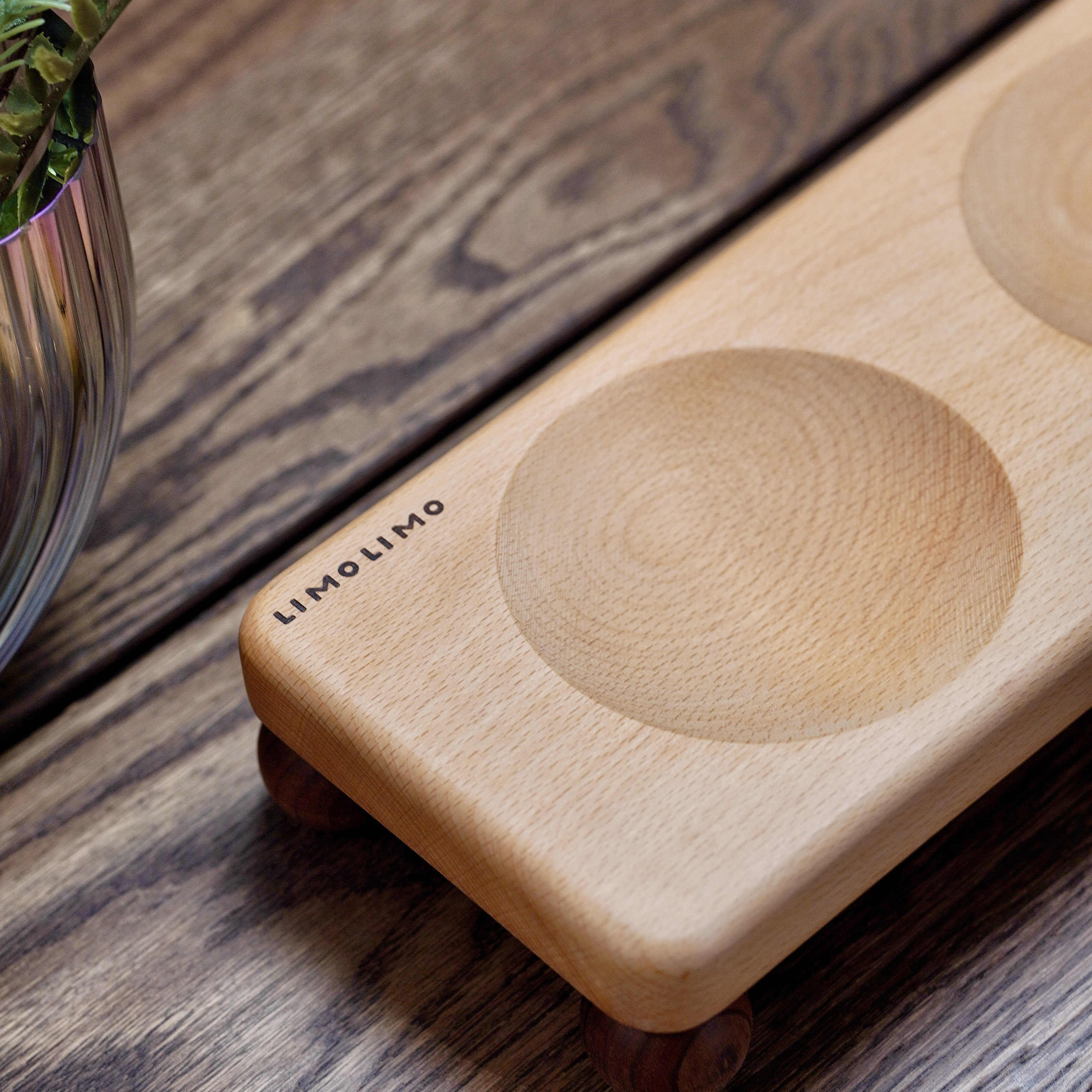 Solid Wood Cat Bowl Ceramic