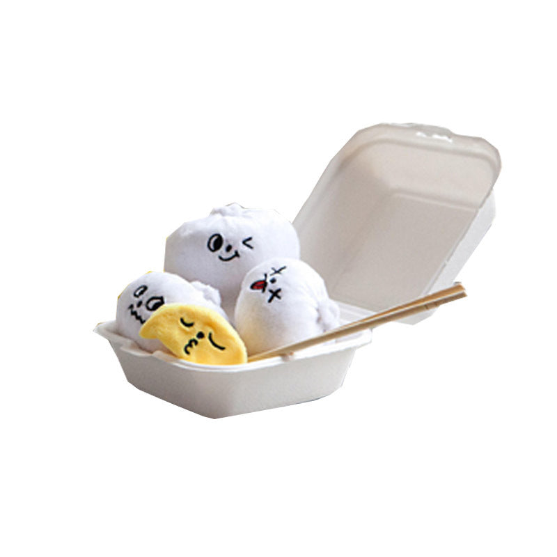 Korea Dumpling Baozi Squeak Chew Dog Toy