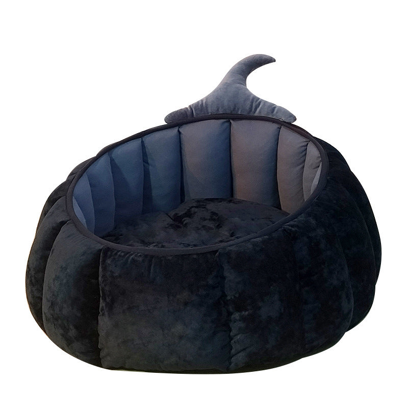 Cat Bed Cozy Halloween Pumpkin Pet Bed
