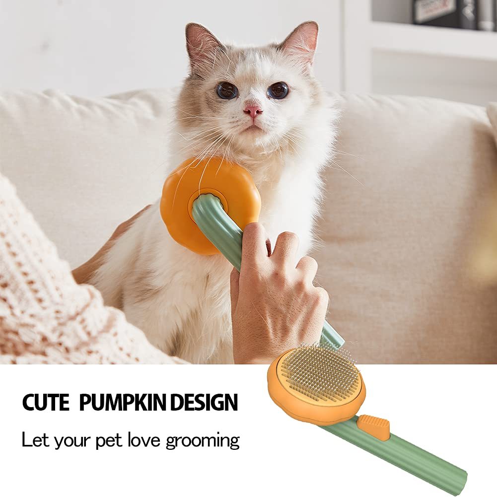 Pet Grooming Self Cleaning Slicker Brush For Cats