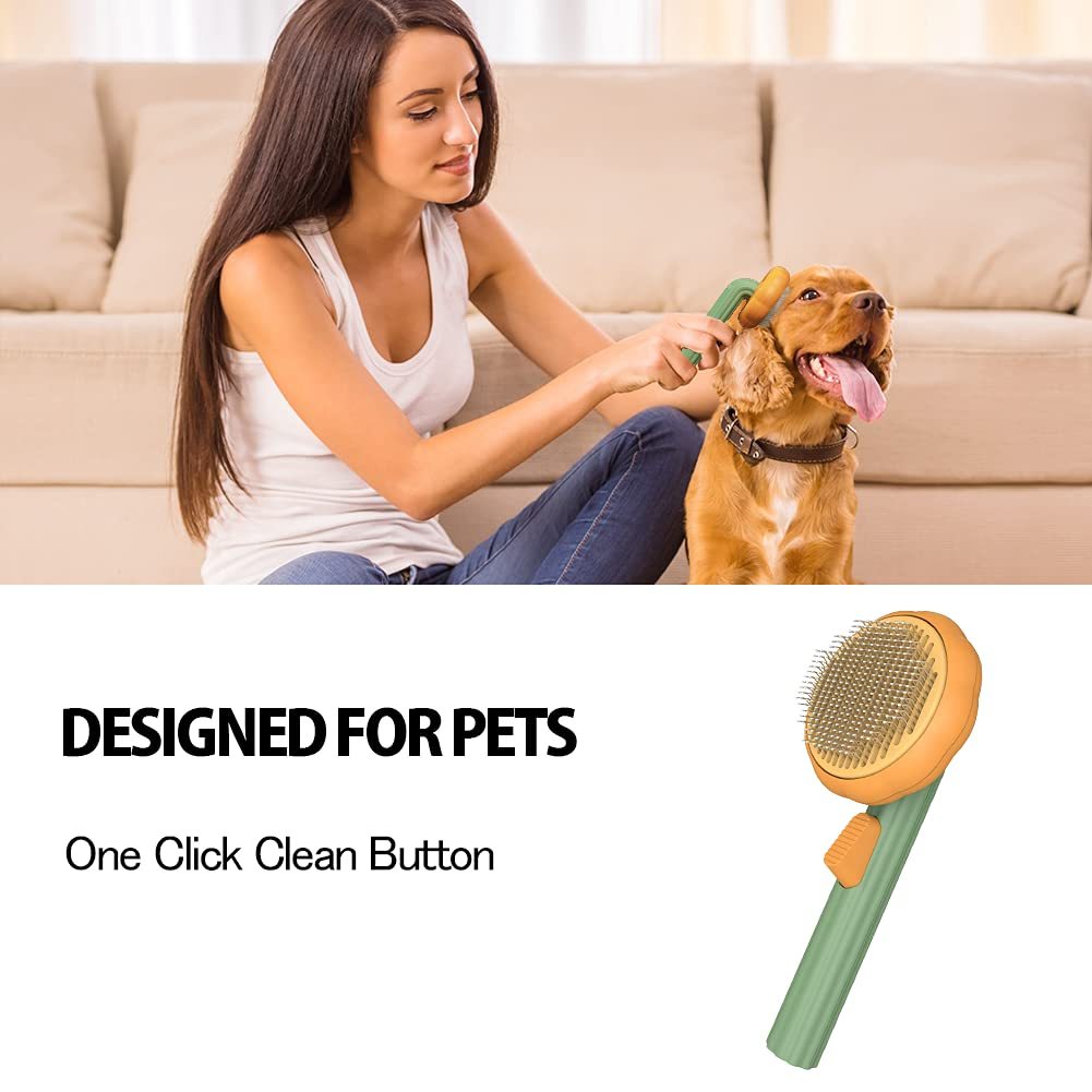 Pet Grooming Self Cleaning Slicker Brush For Cats