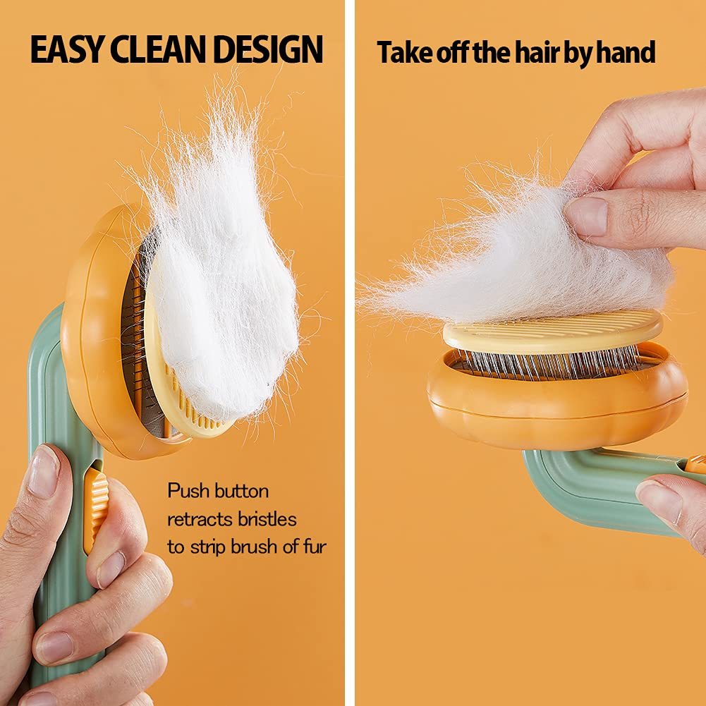Pet Grooming Self Cleaning Slicker Brush For Cats