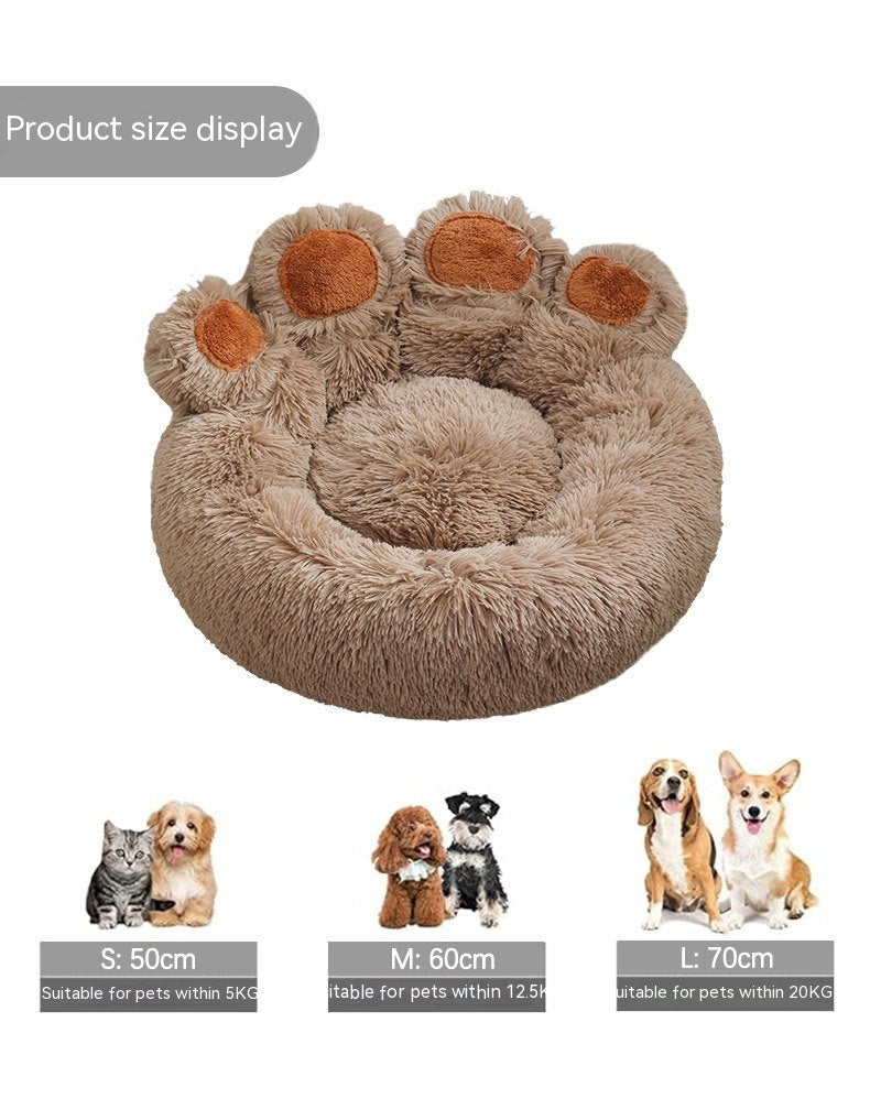 Plush Cathouse Doghouse Pet Bed