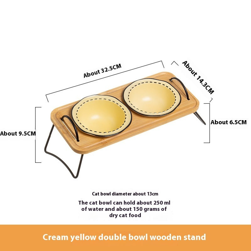 Ceramic Cat Bowl Anti-tumble Water Feeding