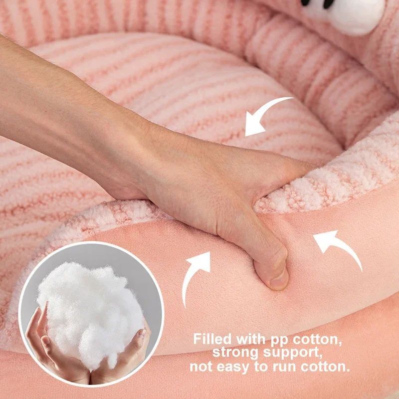 Pet Cat Bed Modern Solid Color Soft Warm