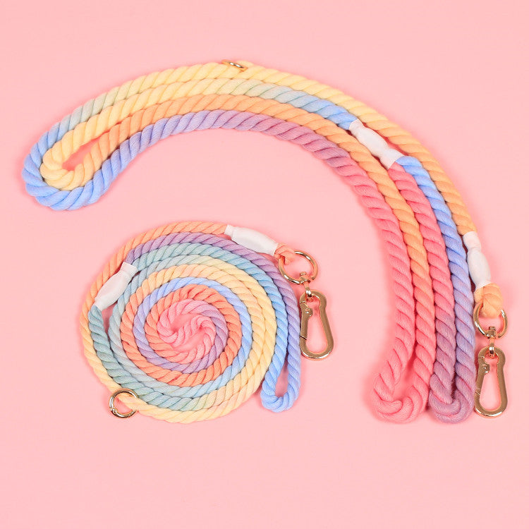 Dog Rainbow Traction Rope Explosion-proof