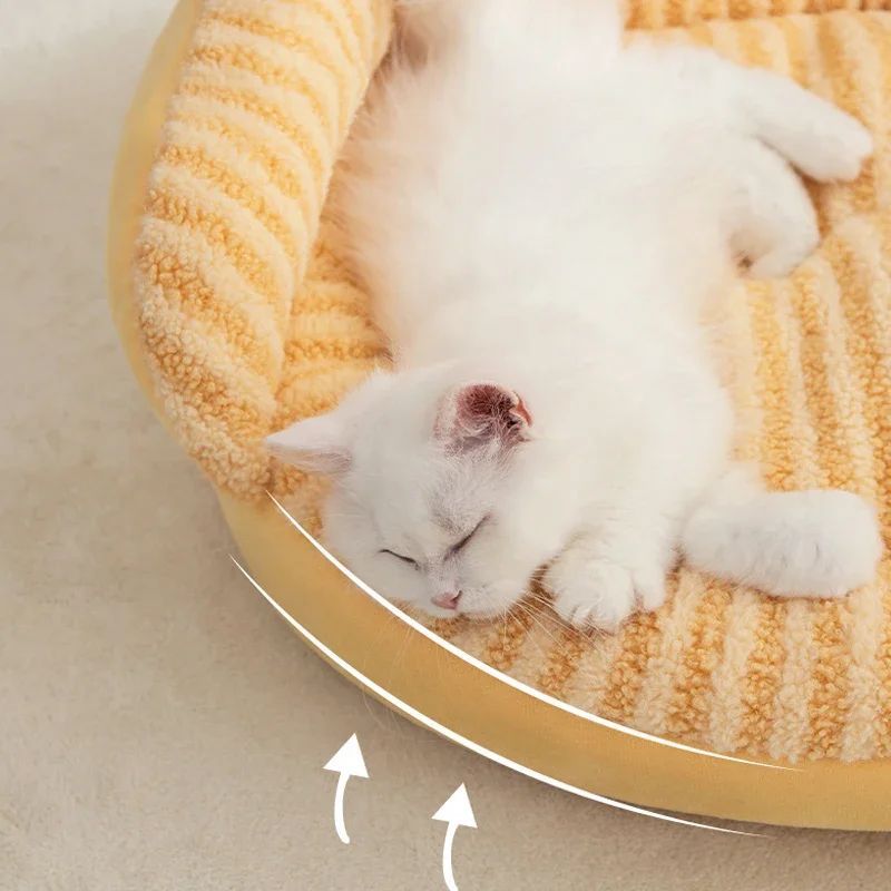 Pet Cat Bed Modern Solid Color Soft Warm