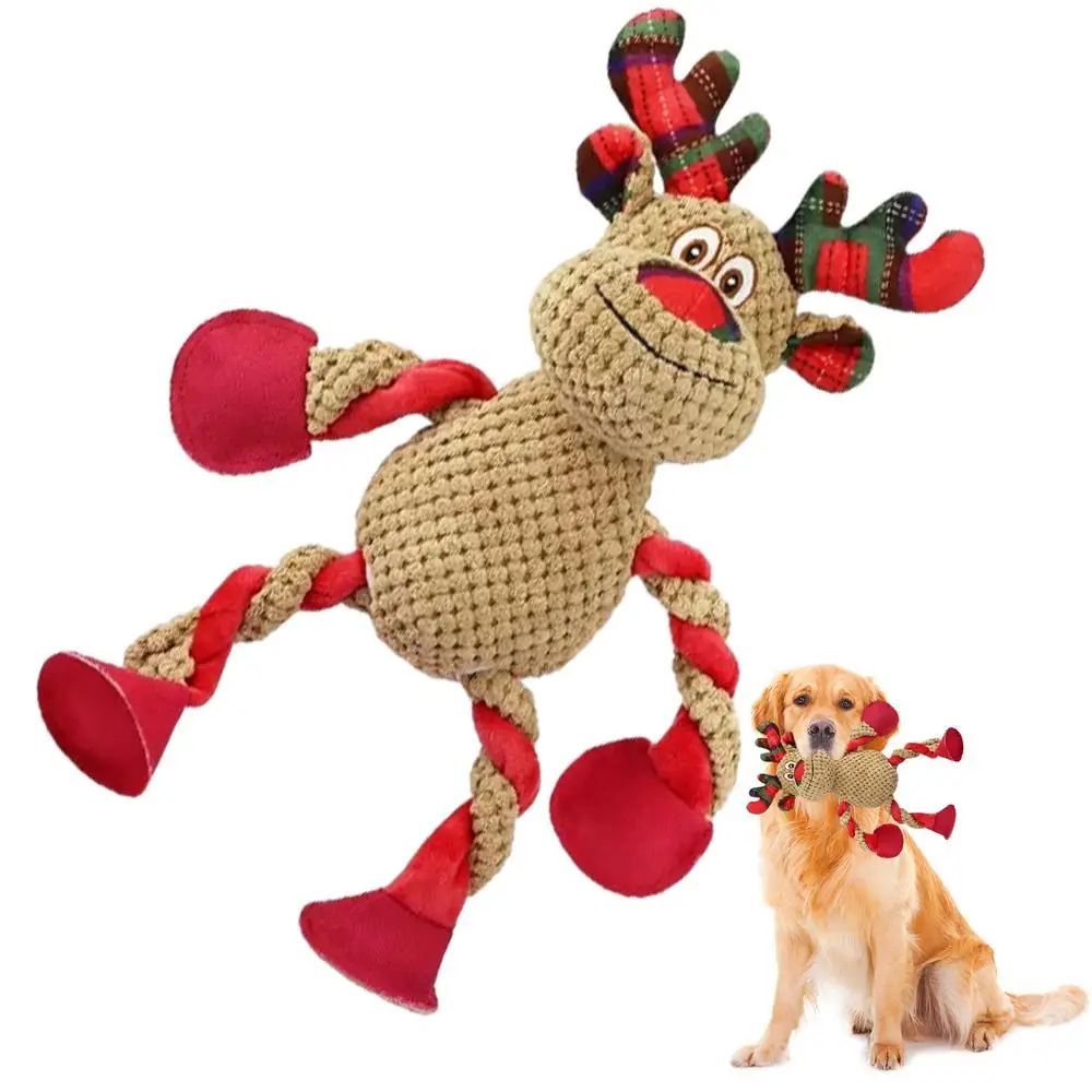 Squeaky Plush Holiday Dog Toys