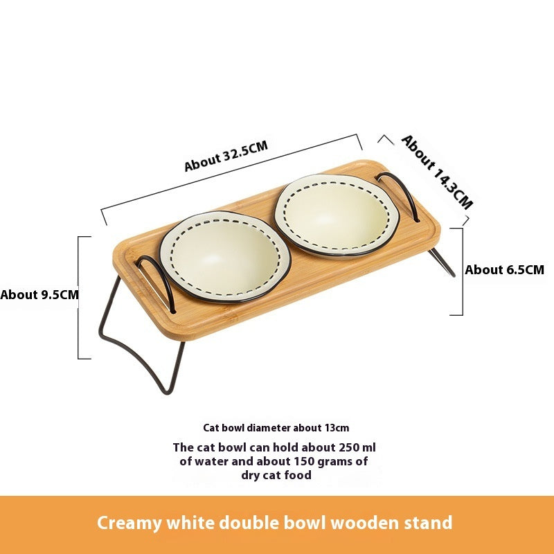 Ceramic Cat Bowl Anti-tumble Water Feeding