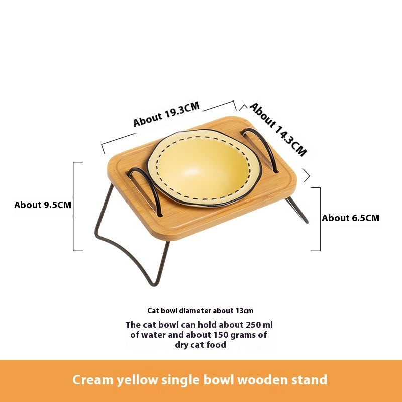 Ceramic Cat Bowl Anti-tumble Water Feeding