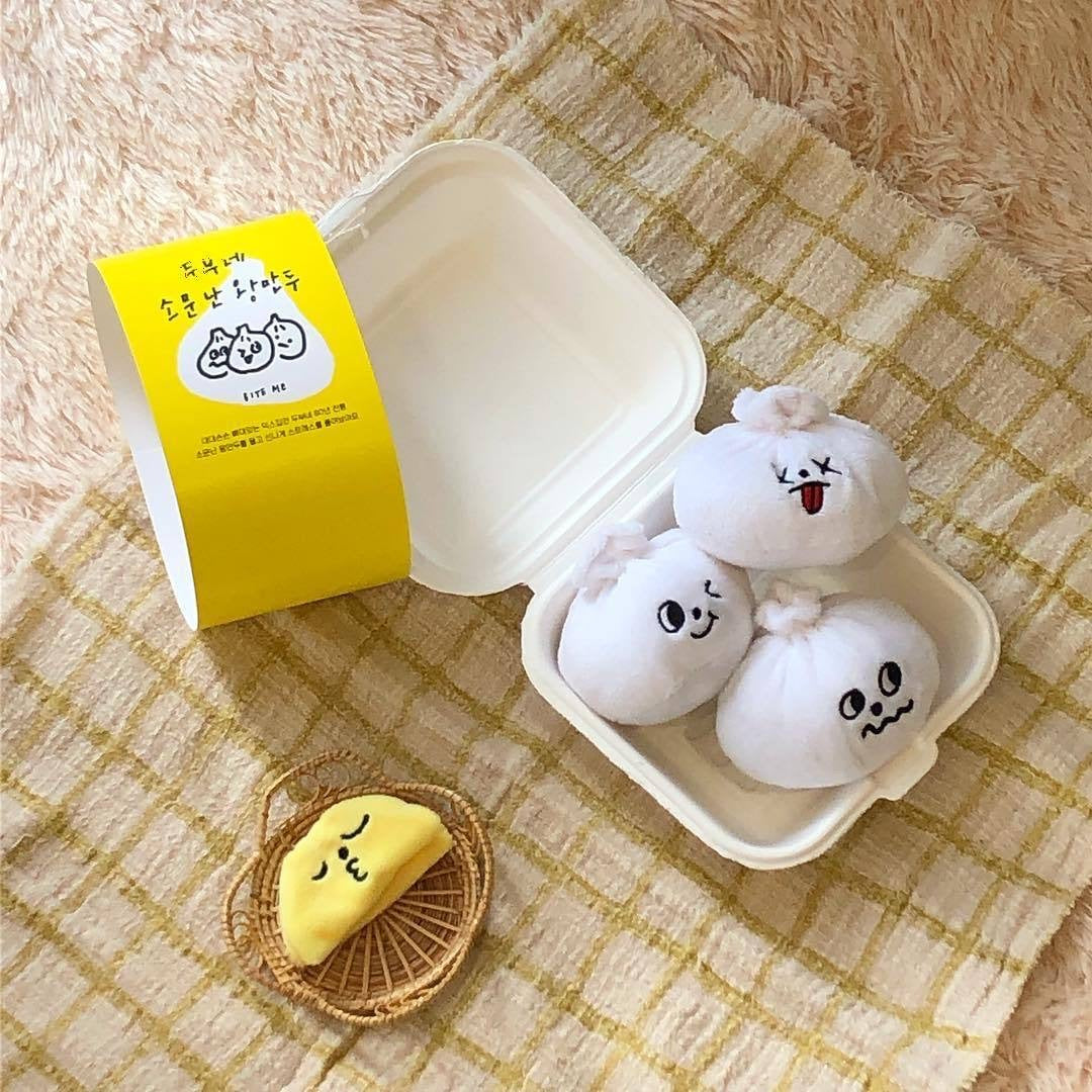 Korea Dumpling Baozi Squeak Chew Dog Toy