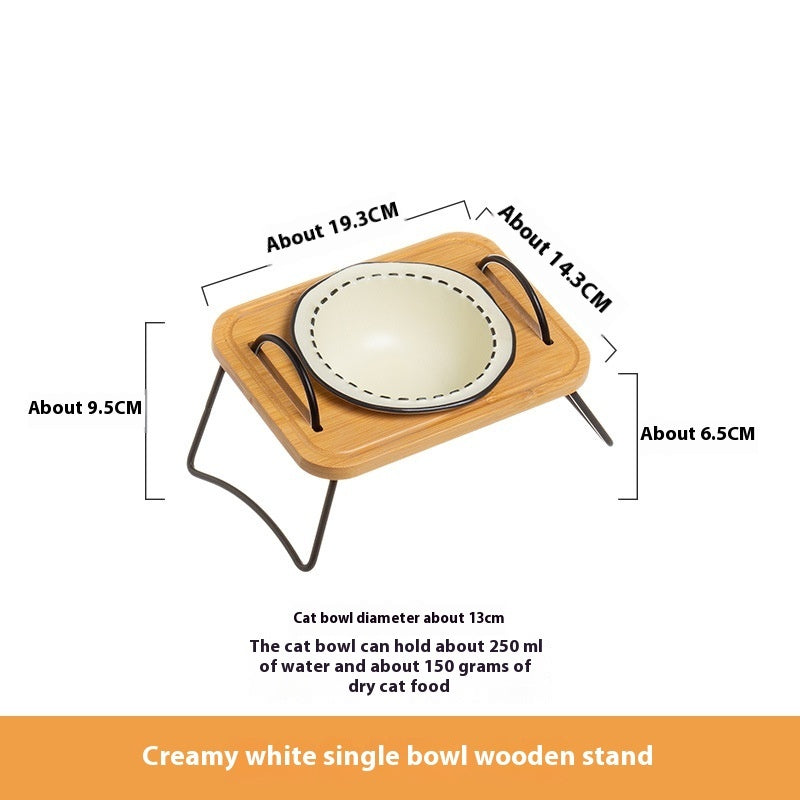 Ceramic Cat Bowl Anti-tumble Water Feeding