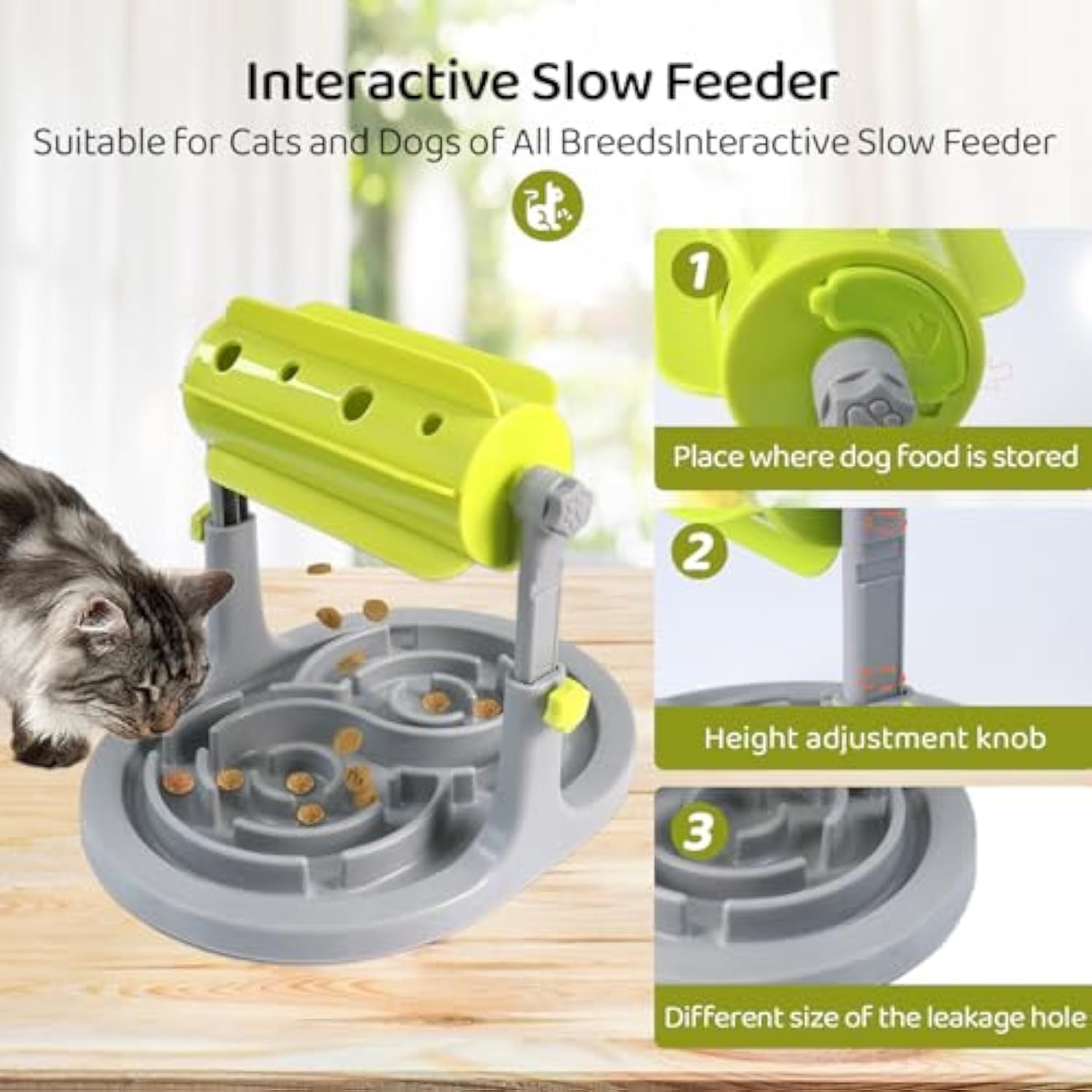 Interactive Dog Cat Food Puzzle Toy Slow Feeder