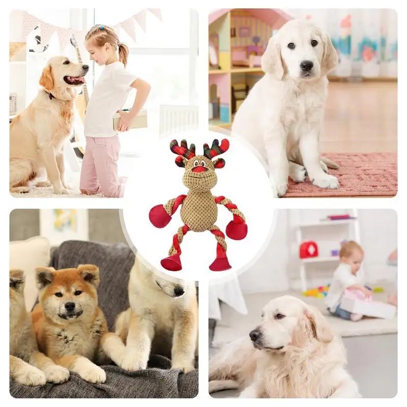 Squeaky Plush Holiday Dog Toys