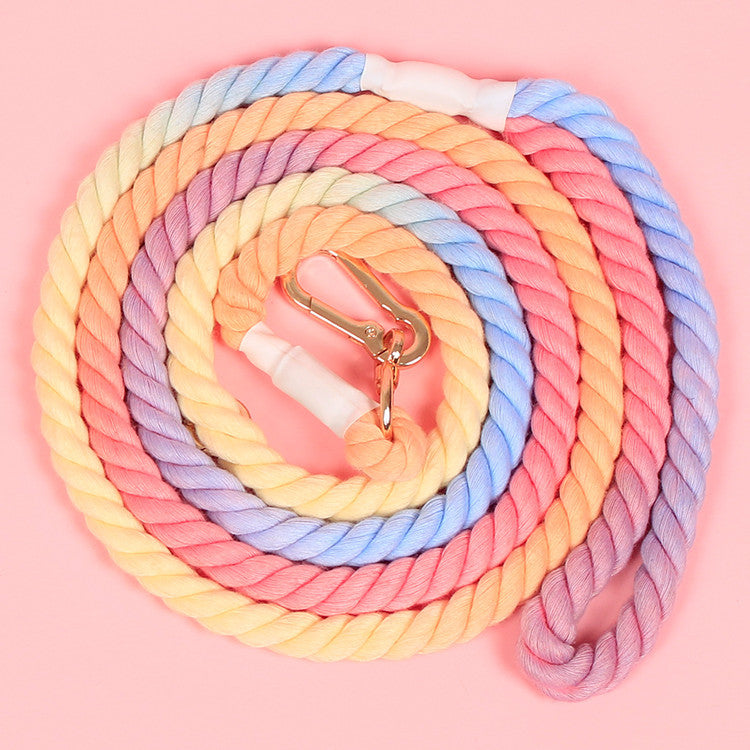 Dog Rainbow Traction Rope Explosion-proof