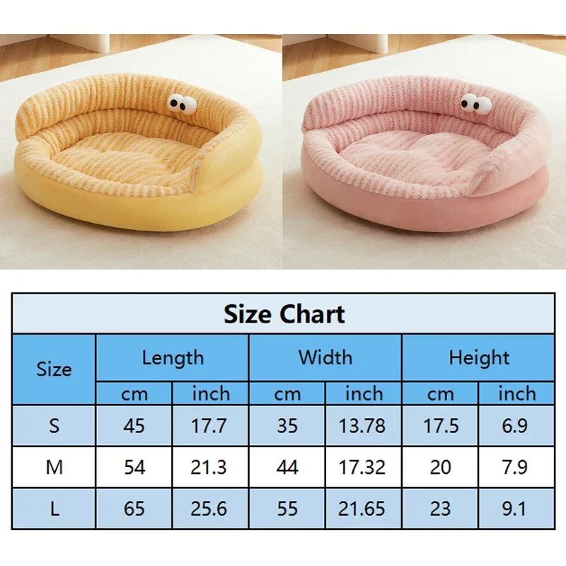 Pet Cat Bed Modern Solid Color Soft Warm