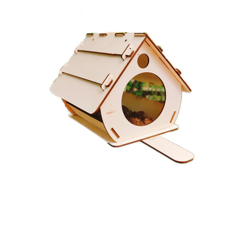 Hanging Wooden Bird Feeder Garden Decoration