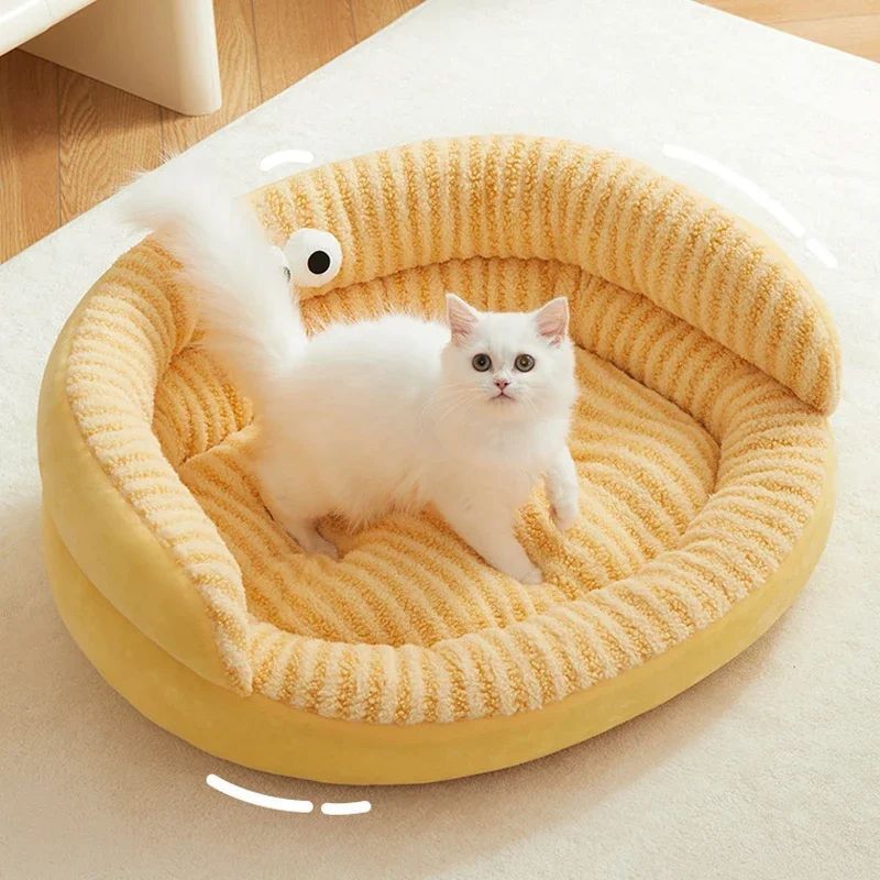 Pet Cat Bed Modern Solid Color Soft Warm