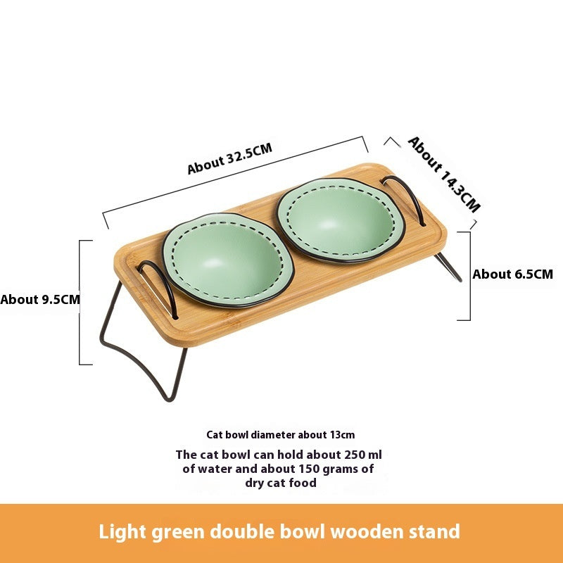 Ceramic Cat Bowl Anti-tumble Water Feeding