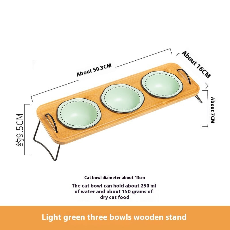 Ceramic Cat Bowl Anti-tumble Water Feeding